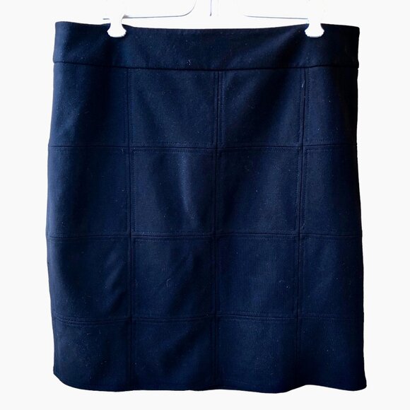 Adrienne Vittadini Studio Black Skirt Knee Length Stitched Pattern - Picture 11 of 13